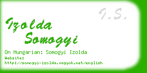 izolda somogyi business card